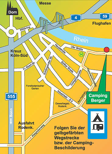 Anfahrt Camping Berger